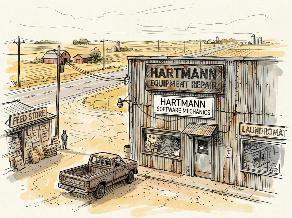 Depiction of a software mechanics workshop