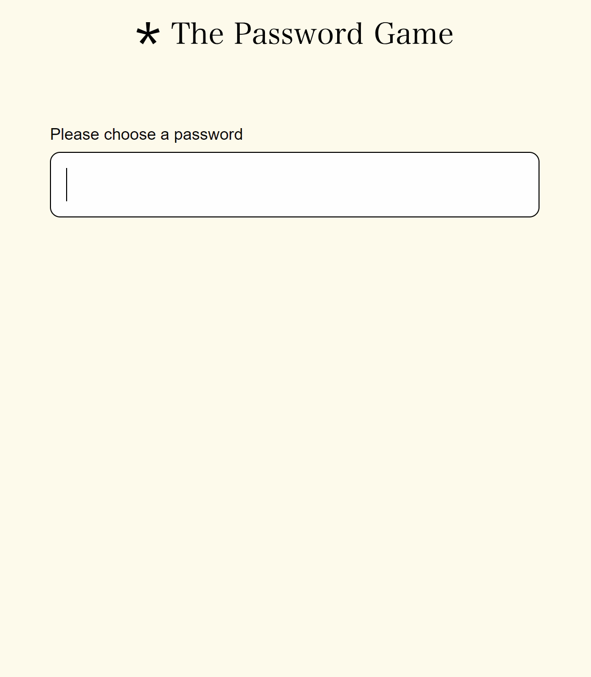 Password Game Animation
